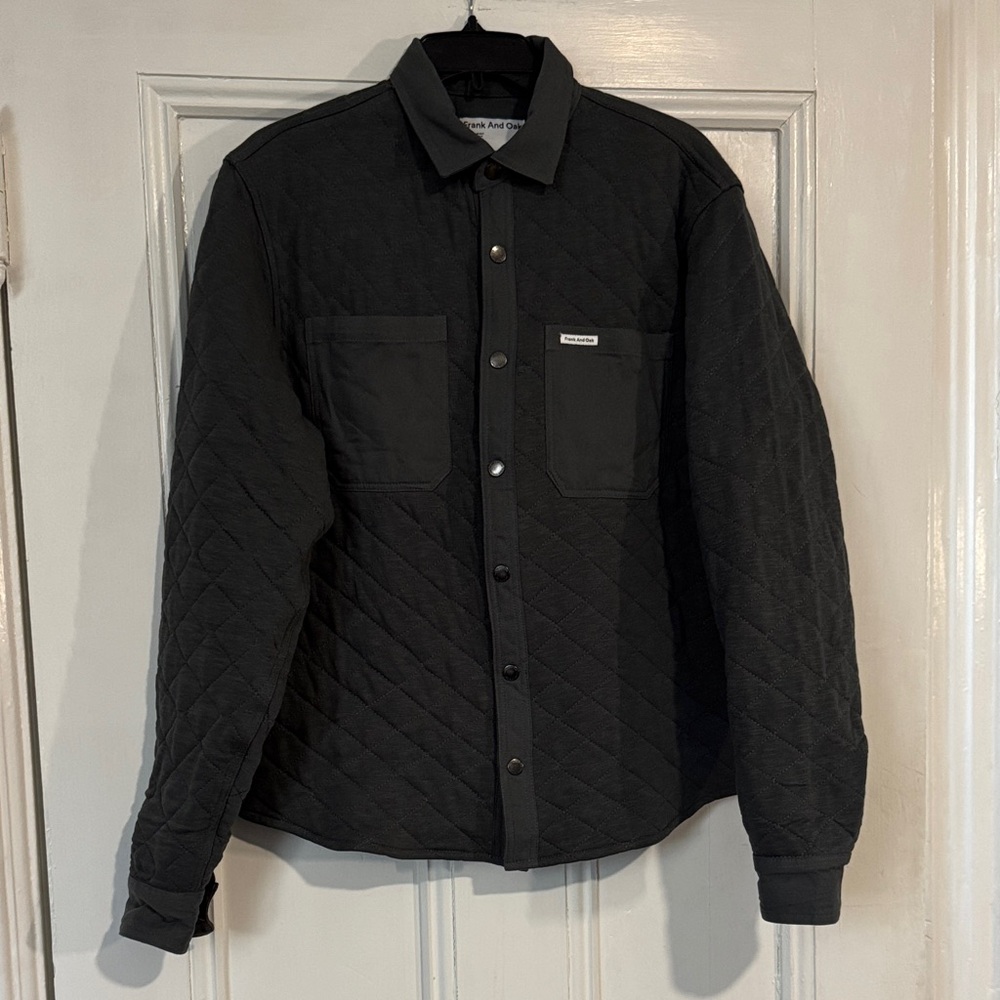 Frank And Oak Gray Quilted Men's Overshirt